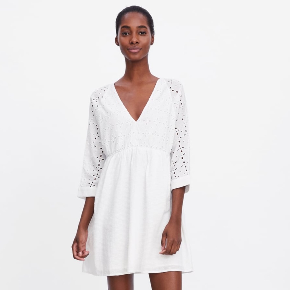 White embroidered dress